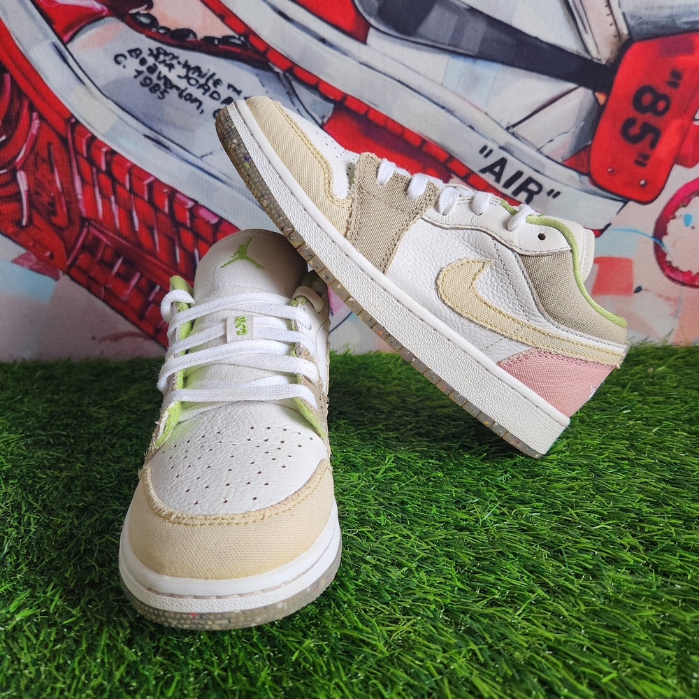 Nike Air Jordan 1 Low SE GS Pastel Grind Low-top Retro Sneaker Size 4Y 5.5 Women